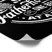 Vaderschap Een bier per keer Grappige Vaderdag Poster (Hoek)