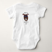 "Vaderschap Favoriete Pup" Baby Bodysuit (Achterkant)