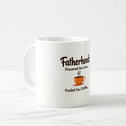 Vaderschap gevoed door koffie Mok - Funny Dad Gift (Voorkant links)