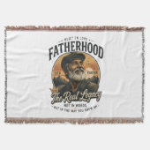 Vaderschap Het Echte Erfgoed Vintage Vaderdag Deken (Voorkant)