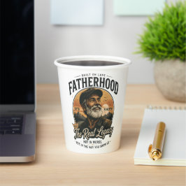 Vaderschap Het Echte Erfgoed Vintage Vaderdag  Papieren Bekers