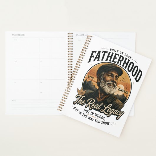 Vaderschap Het Echte Erfgoed Vintage Vaderdag Planner (Display)