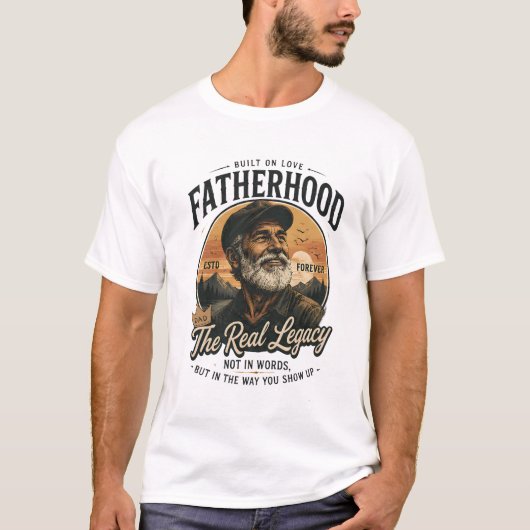 Vaderschap Het Echte Erfgoed Vintage Vaderdag T-shirt (Voorkant)