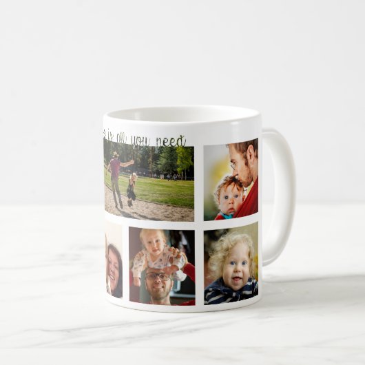 Vaderschap - Love is All You Need - Fotosjabloon Koffiemok (Voorkant rechts)