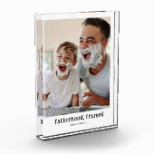 Vaderschap omlijst | Aangepaste minimalistische Va Fotoblokken (Links)