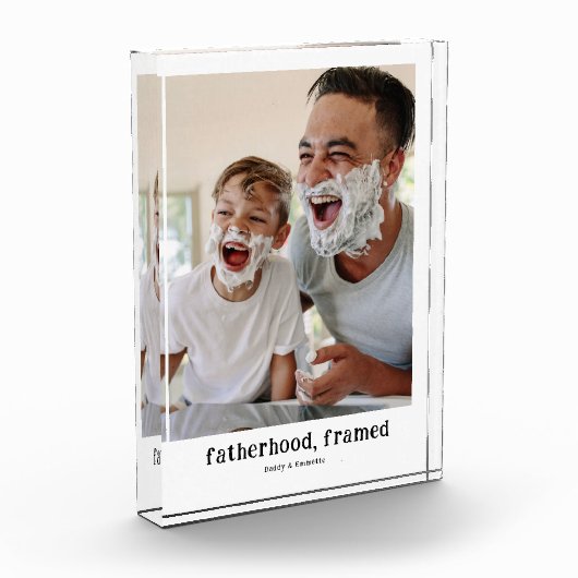 Vaderschap omlijst | Aangepaste minimalistische Va Fotoblokken (Links)