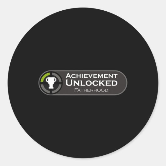 Vaderschap prestatie ontgrendeld Vaderdag Gift F Ronde Sticker (Voorkant)