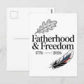Vaderschap & Vrijheid 1776 - 2026 Vaderdag Briefkaart (Voorkant / Achterkant)