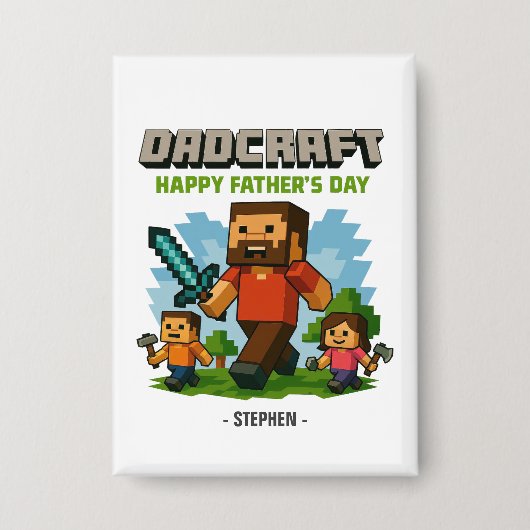 Vaderschapsmodus geactiveerd - Happy Father's Day Button (Voorkant)