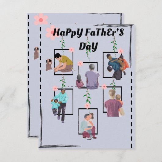 vadersdag feestdagenkaart (Voorkant / Achterkant)