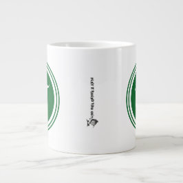 Vadersdag Golf Papa Groen Schrift Cirkel Monogram Grote Koffiekop