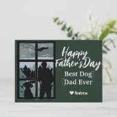 vadersdag papa & dochter silhouet vakantiekaart kaart (Staand voorkant)