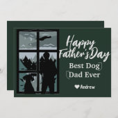 vadersdag papa & dochter silhouet vakantiekaart kaart (Voorkant / Achterkant)