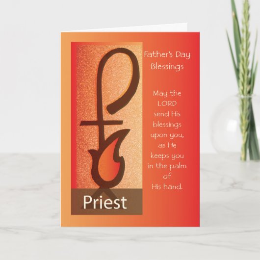 Vadersdag Priester, Herdersstaf en Vlam Kaart (Voorkant)