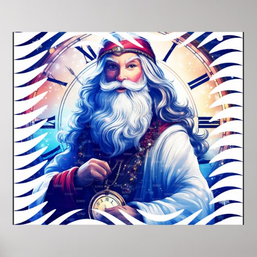 Vadertje tijd gaat in het nieuwe jaar poster (Voorkant)