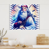 Vadertje tijd gaat in het nieuwe jaar poster (Keuken)