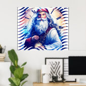 Vadertje tijd gaat in het nieuwe jaar poster (Thuiskantoor)