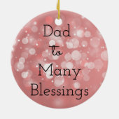 VaderVele zegeningen Keramisch Ornament (Achterkant)