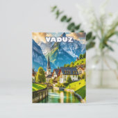 Vaduz, Alpenjuweel van Liechtenstein Briefkaart (Staand voorkant)