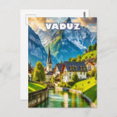 Vaduz, Alpenjuweel van Liechtenstein Briefkaart (Voorkant / Achterkant)