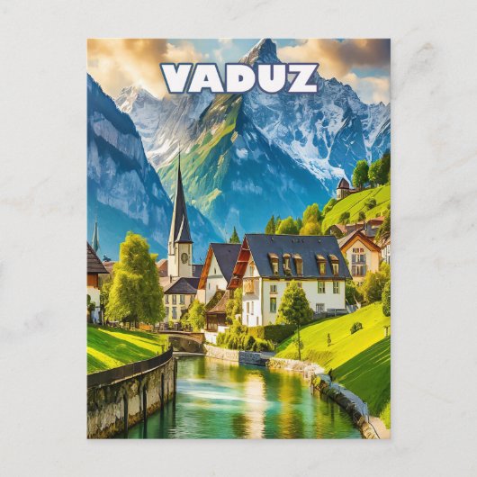Vaduz, Alpenjuweel van Liechtenstein Briefkaart (Voorkant)