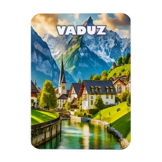 Vaduz, Alpenjuweel van Liechtenstein Magneet (Verticaal)
