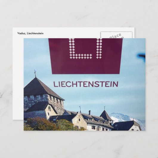 vaduz blauw briefkaart (Voorkant / Achterkant)