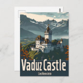 Vaduz Castle Liechtenstein Briefkaart (Voorkant / Achterkant)