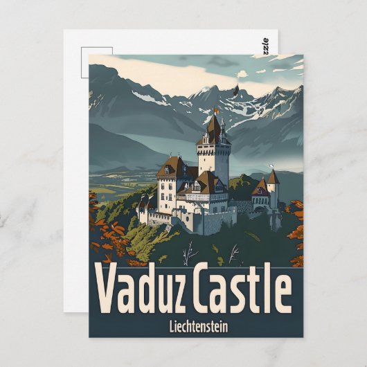 Vaduz Castle Liechtenstein Briefkaart (Voorkant / Achterkant)