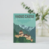 Vaduz Castle Liechtenstein Travel Art Briefkaart (Staand voorkant)