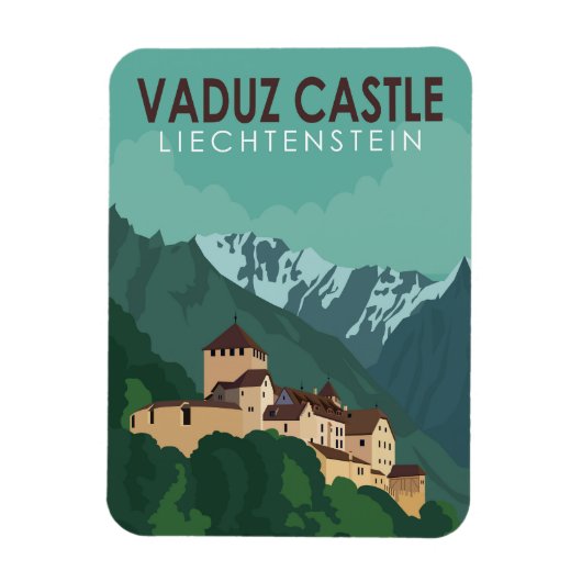 Vaduz Castle Liechtenstein Travel  Art Magneet (Verticaal)