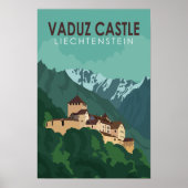 Vaduz Castle Liechtenstein Travel  Art Poster (Voorkant)