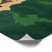 Vaduz Castle Liechtenstein Travel Art Poster (Hoek)