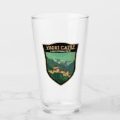Vaduz Castle Liechtenstein Travel  Badge Glas (Voorkant)
