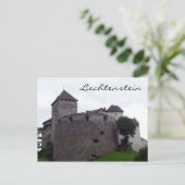 vaduz castle round briefkaart (Staand voorkant)