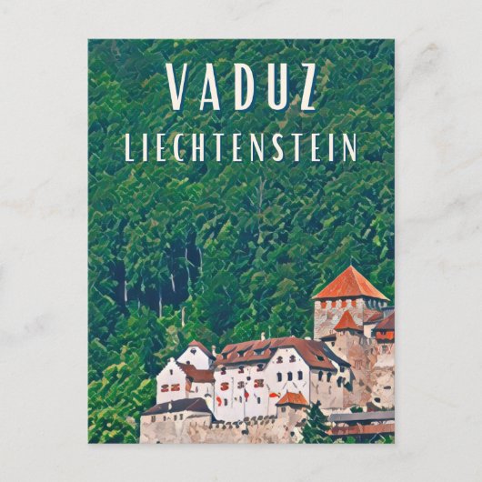 Vaduz, hoofdstad van Liechtenstein Briefkaart (Voorkant)