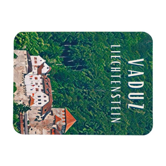 Vaduz, hoofdstad van Liechtenstein Magneet (Horizontaal)