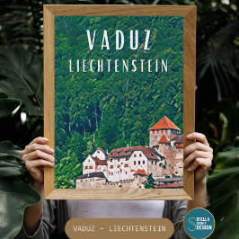 Vaduz, hoofdstad van Liechtenstein Poster