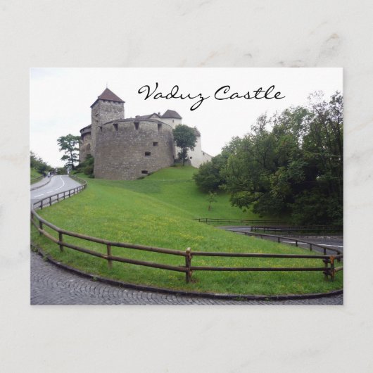 vaduz - kasteel groen briefkaart (Voorkant)