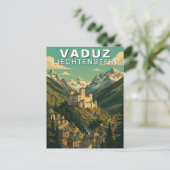 Vaduz, Liechtenstein Alpenhelling Reizen Briefkaart (Staand voorkant)