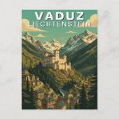 Vaduz, Liechtenstein Alpenhelling Reizen Briefkaart (Voorkant)