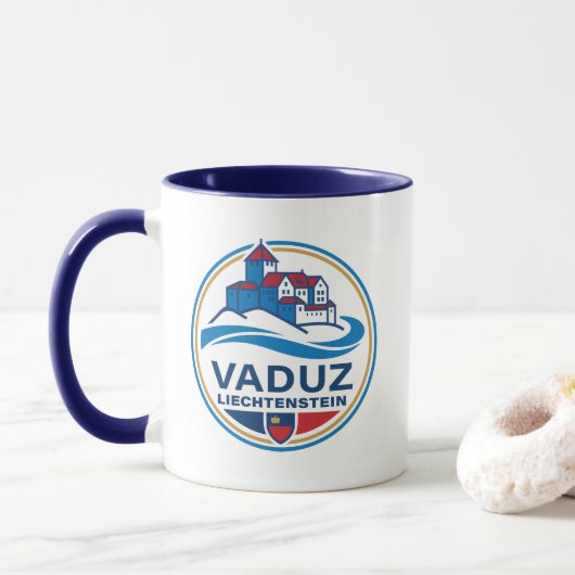 Vaduz Liechtenstein Europa Mok (Met donut)