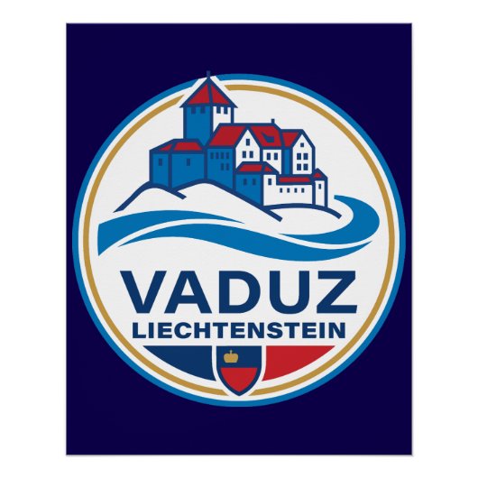 Vaduz Liechtenstein Europa Perfect Poster (Voorkant)