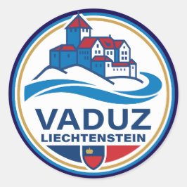 Vaduz Liechtenstein Europa Ronde Sticker