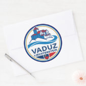 Vaduz Liechtenstein Europa Ronde Sticker (Envelop)