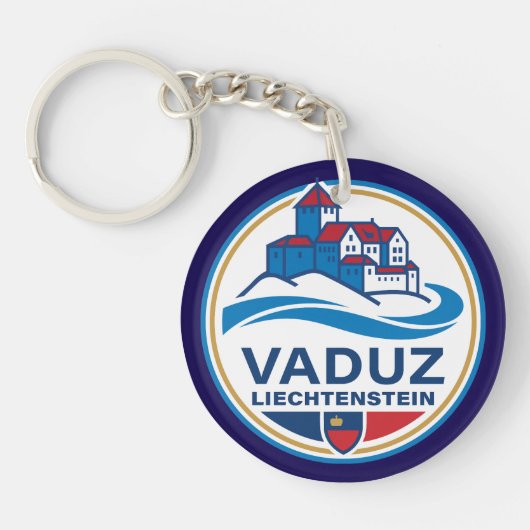 Vaduz Liechtenstein Europa Sleutelhanger (Voorkant)
