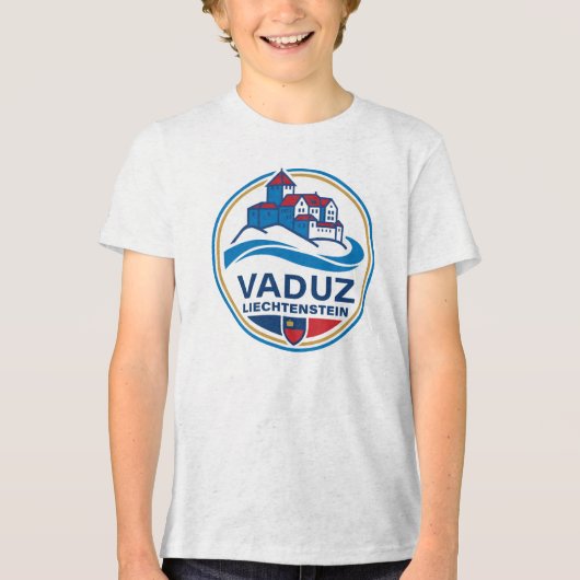 Vaduz Liechtenstein Europe Tri-Blend Shirt (Voorkant)