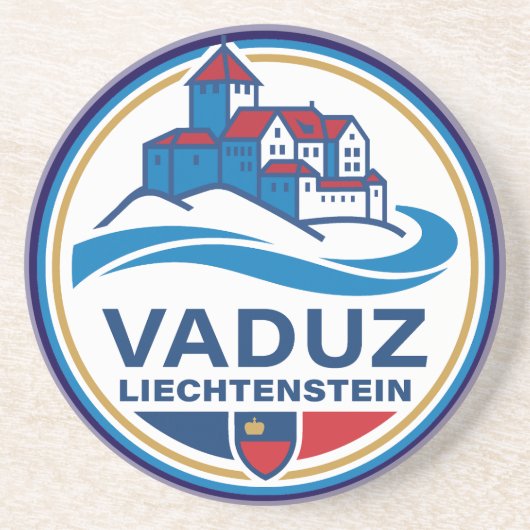Vaduz Liechtenstein Europe Zandsteen Onderzetter (Voorkant)
