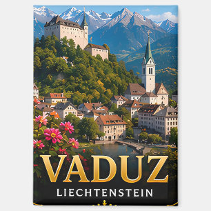 📍 Vaduz Liechtenstein Reis Souvenir Voor Reiziger Magneet