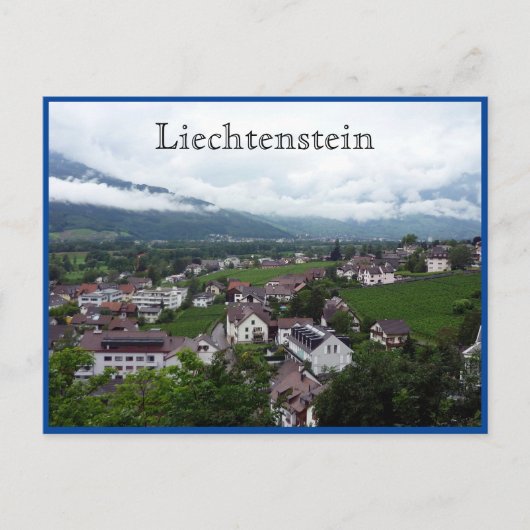 vaduz - stad liechtenstein briefkaart (Voorkant)